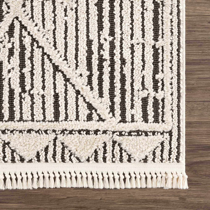 Umay Contemporary Geometrical Ivory And Black Rug