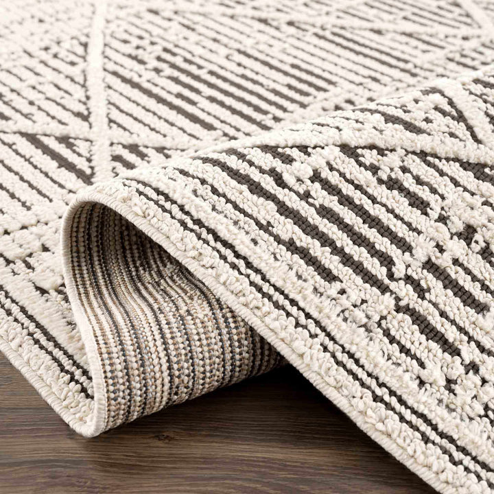 Umay Contemporary Geometrical Ivory And Black Rug