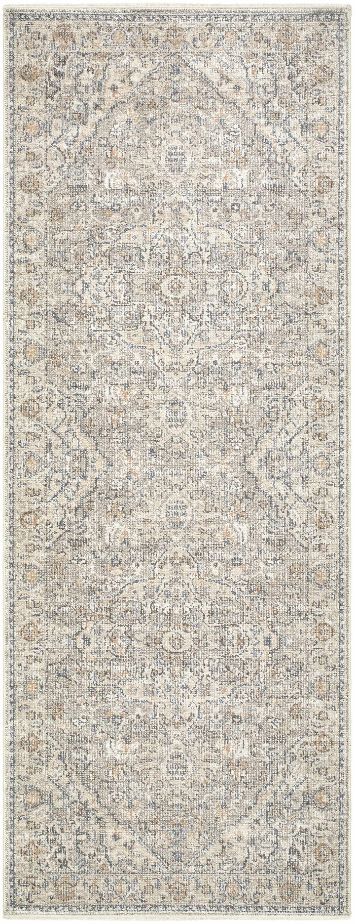 Brocky Traditional Style Grey And Ivory Area Rug