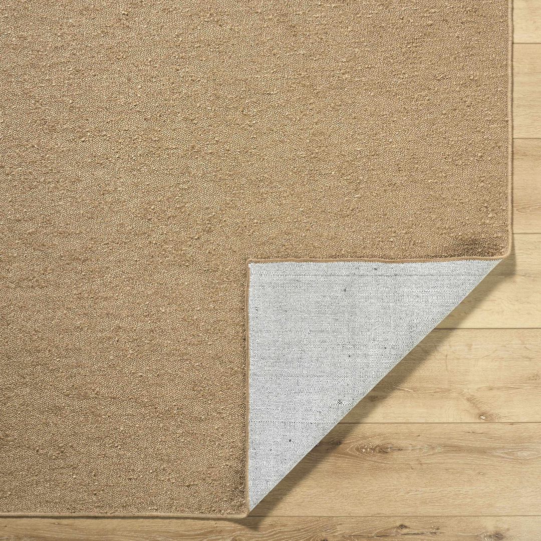 Breena Contemporary Camel Solid Washable Rug