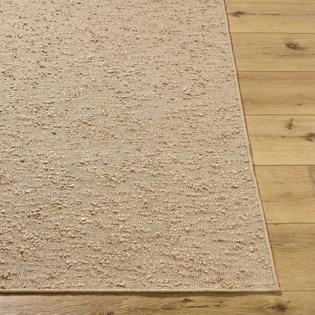 Breena Modern Solid Design Camel Washable Area Rug
