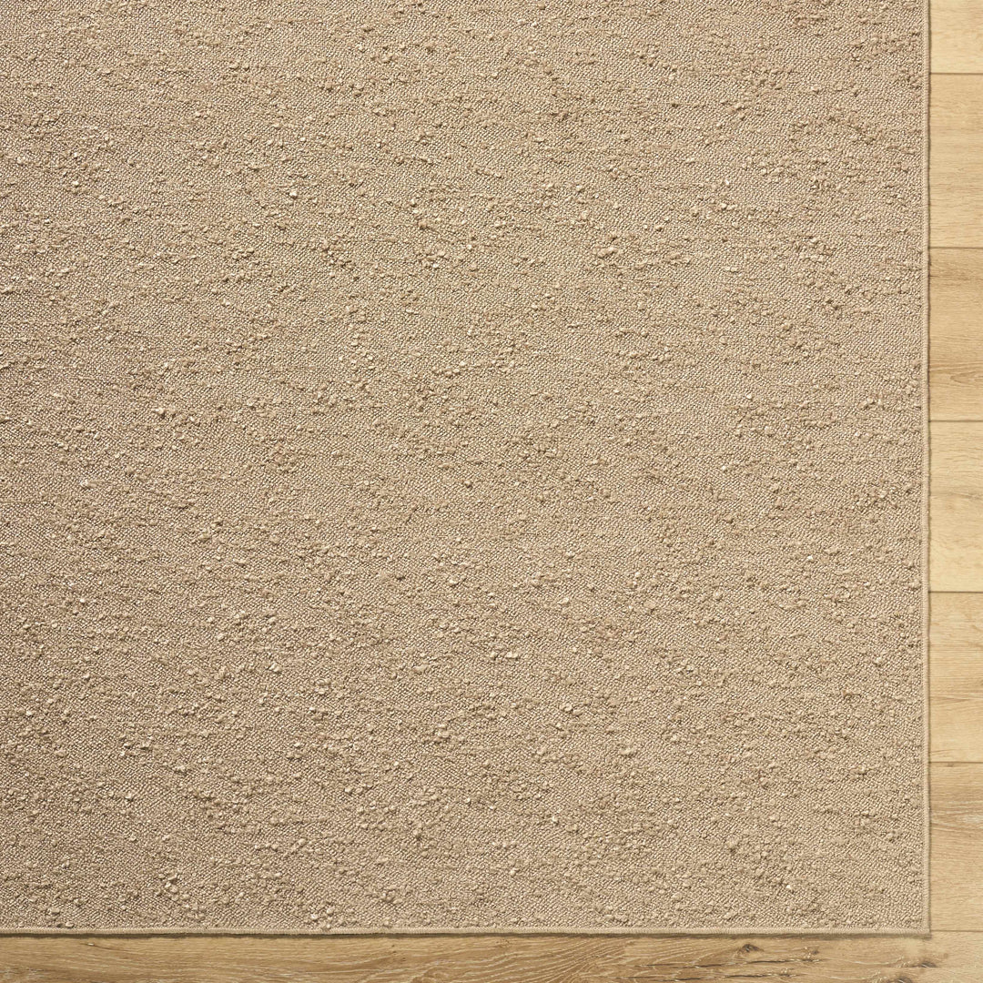 Breena Modern Solid Design Camel Washable Area Rug