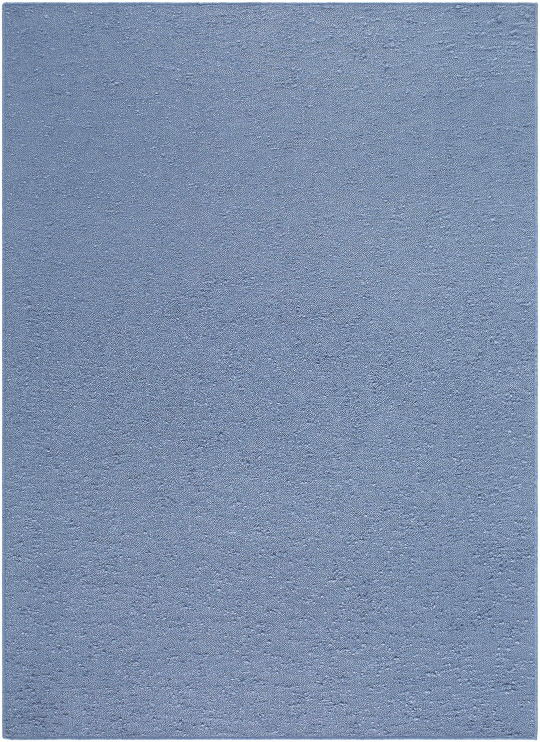 Breena Contemporary Solid Blue Washable Rug