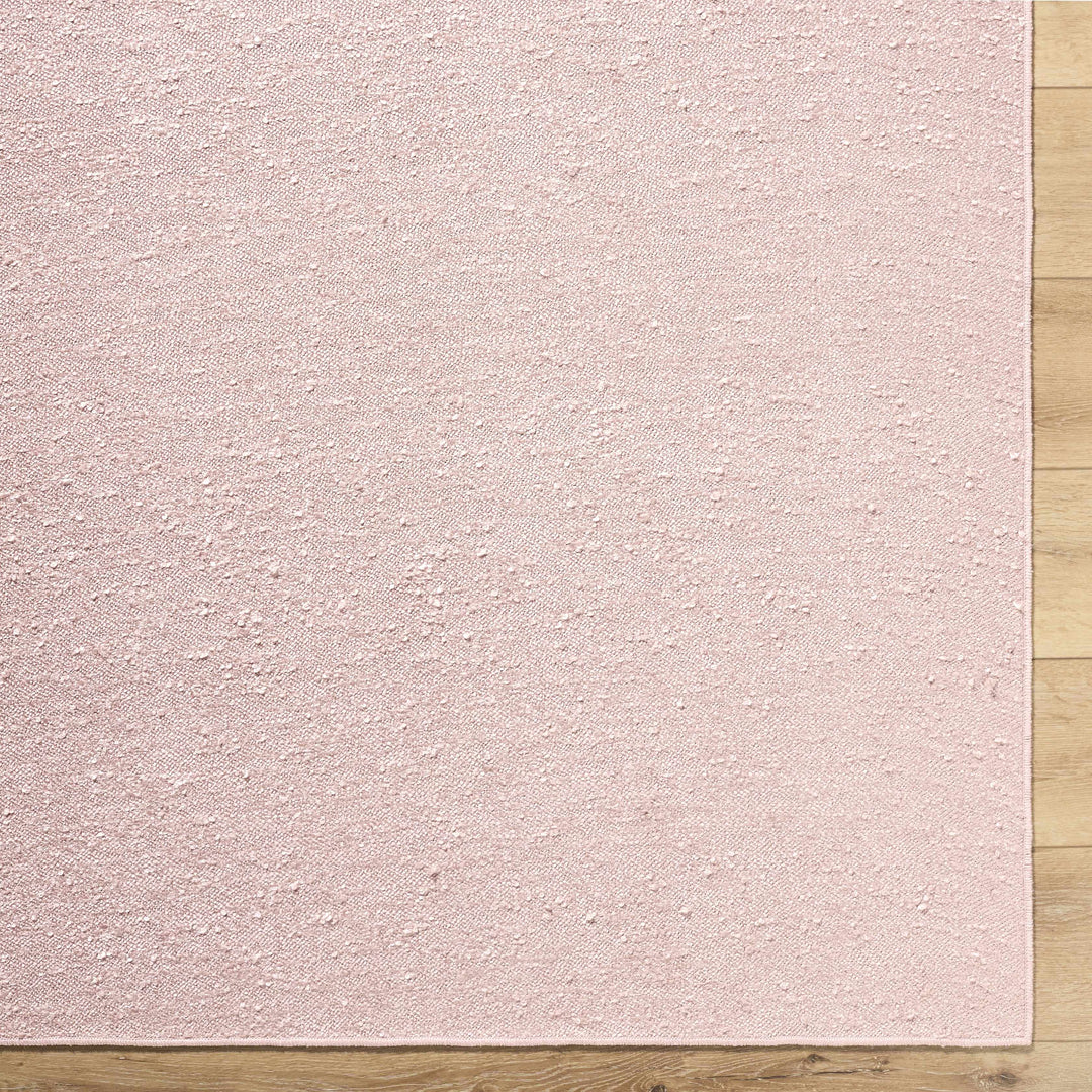 Breena Modern Solid Pink Hand Woven Washable Area Rug