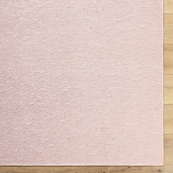 Breena Modern Solid Pink Hand Woven Washable Area Rug