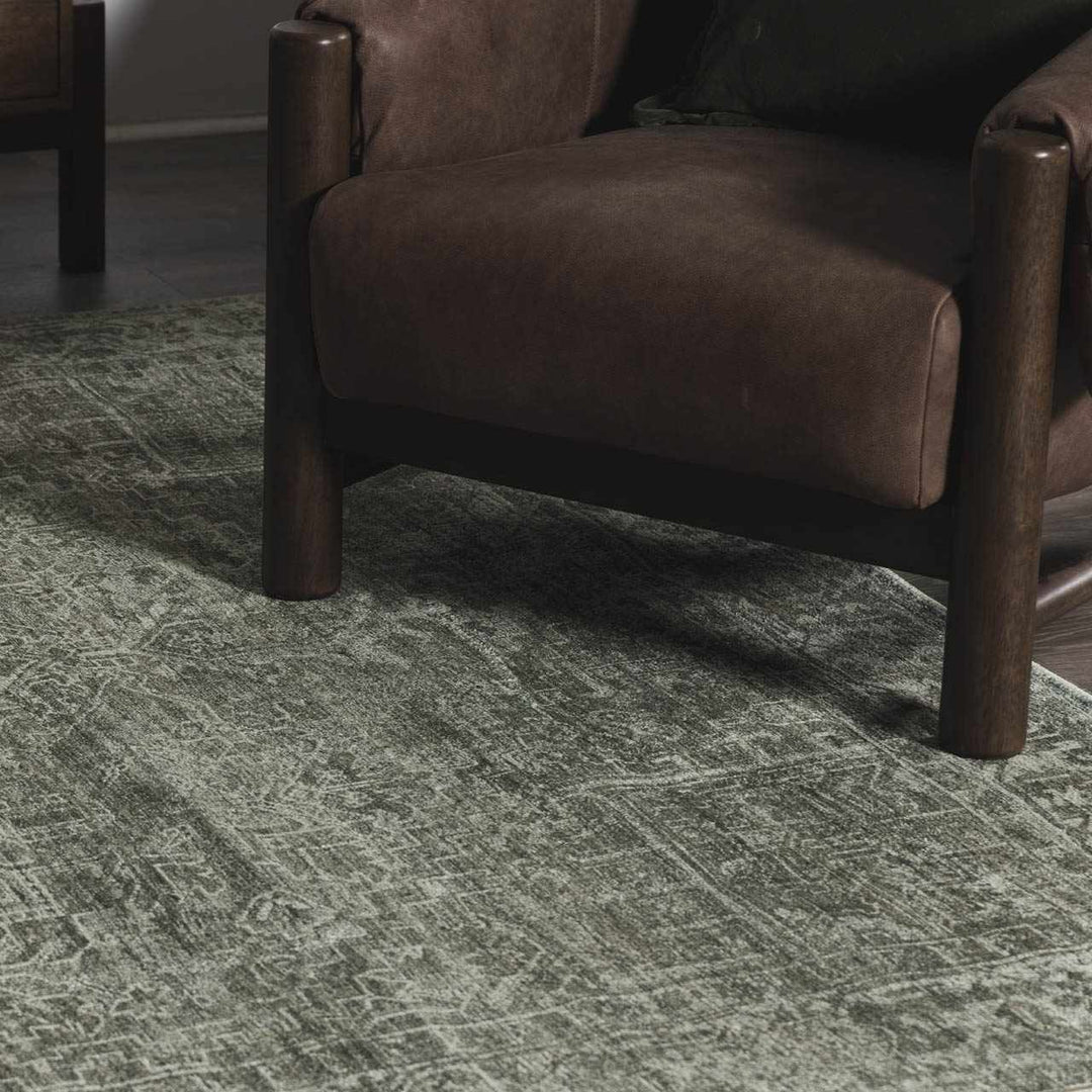 Anakin Traditional Style Green Area Rug