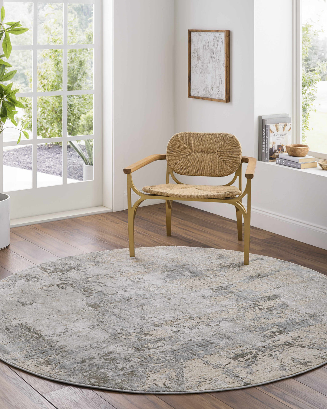 Bennet Modern Abstract Design Gray Area Rug