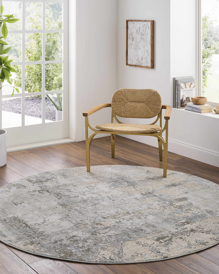 Bennet Modern Abstract Design Gray Area Rug