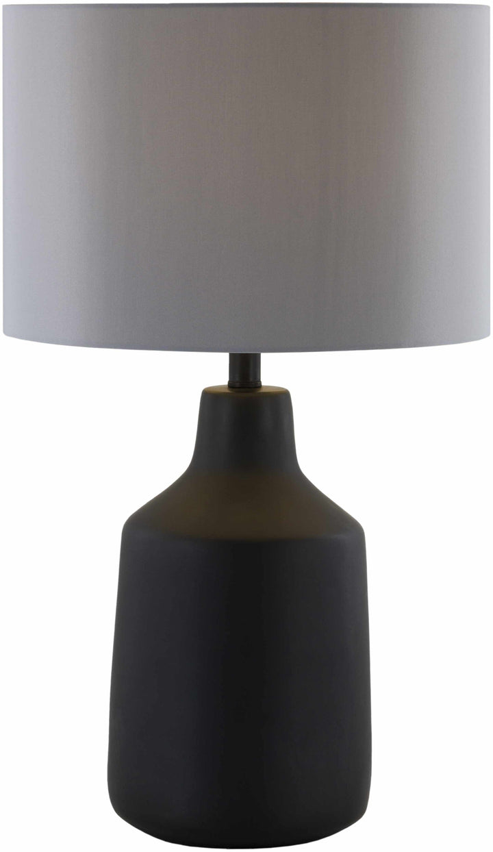 Boljoon Concrete Table Lamp – Traditional Accent Lighting with Linen Shade