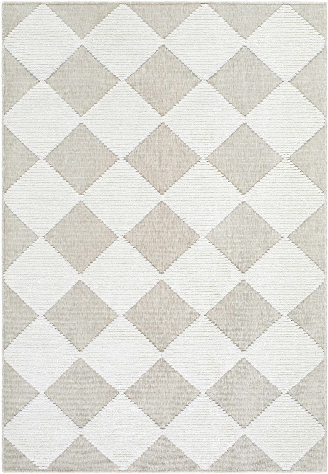 Bosley Modern Ivory And Beige Washable Rug