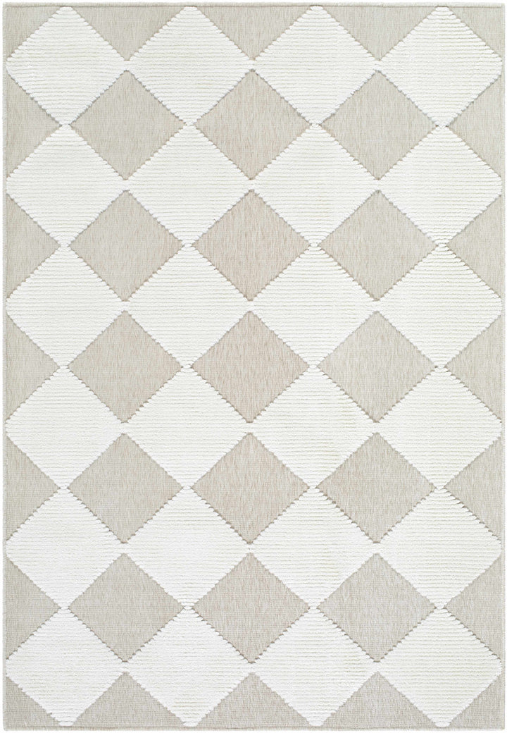 Bosley Modern Ivory And Beige Washable Rug