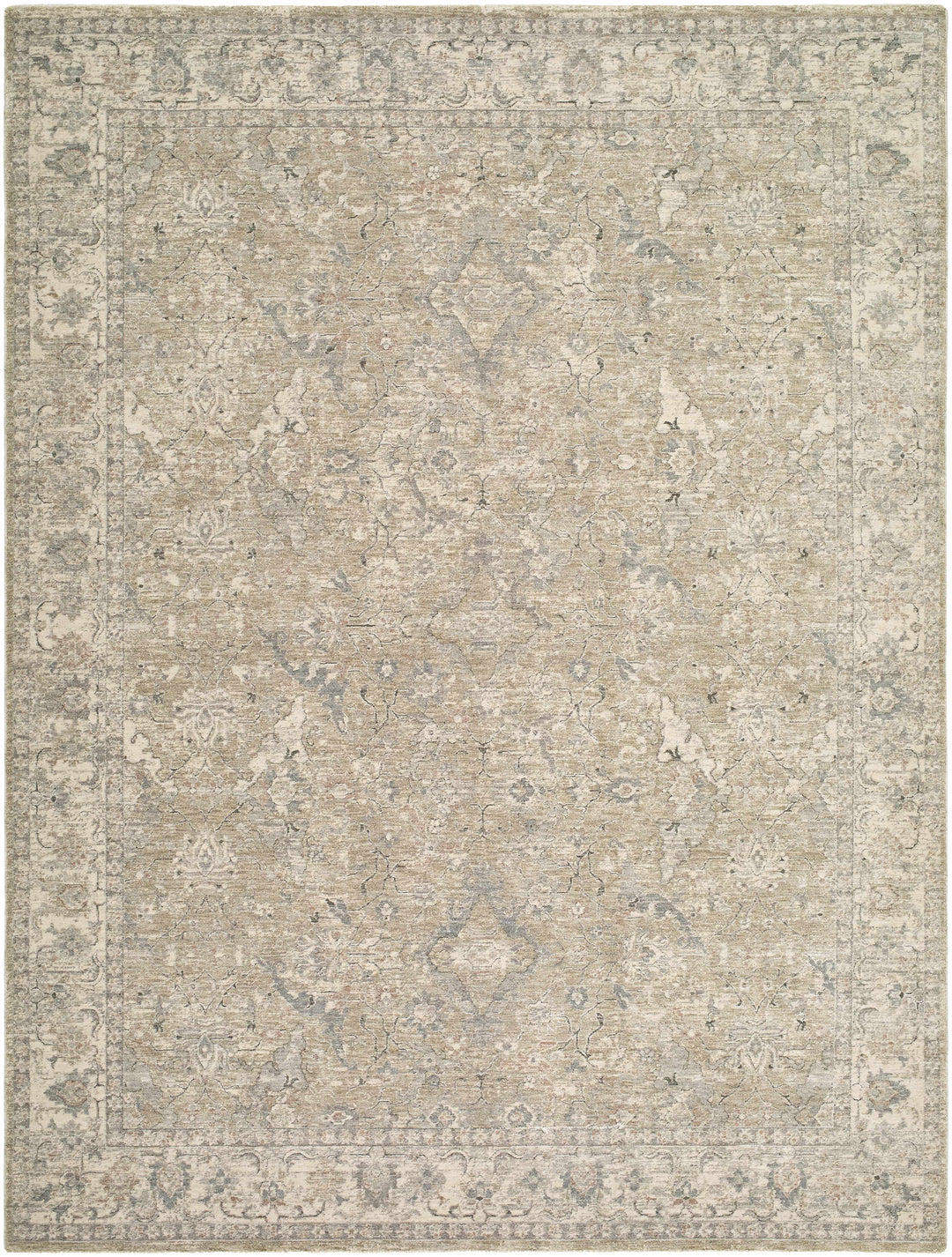 Brynja Traditional Beige And Gray Rug