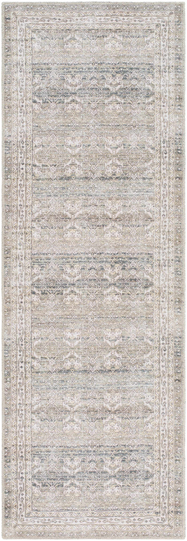 Billie Traditional Style Beige And Brown Washable Rug