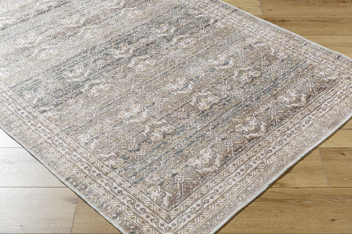 Billie Traditional Style Beige And Brown Washable Rug