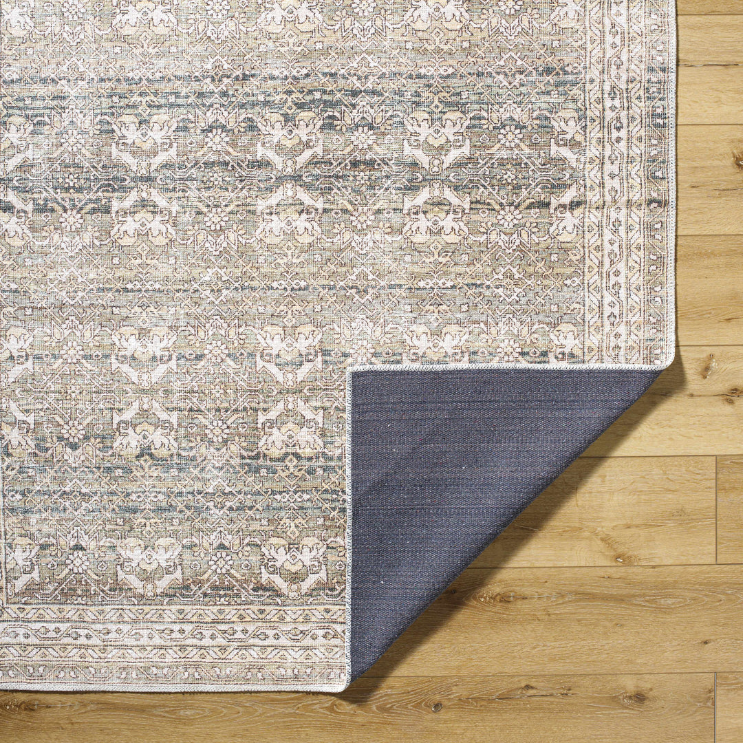 Billie Traditional Style Beige And Brown Washable Rug