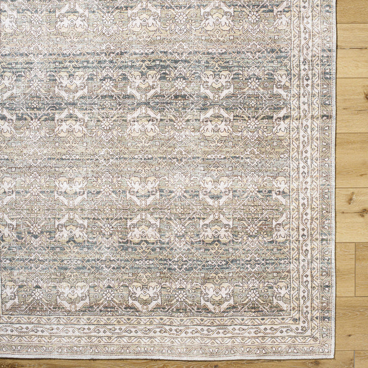 Billie Traditional Style Beige And Brown Washable Rug