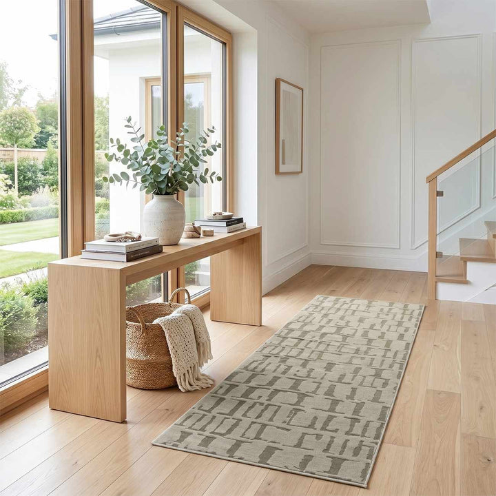 Dragan Green Contemporary Style Washable Area Rug