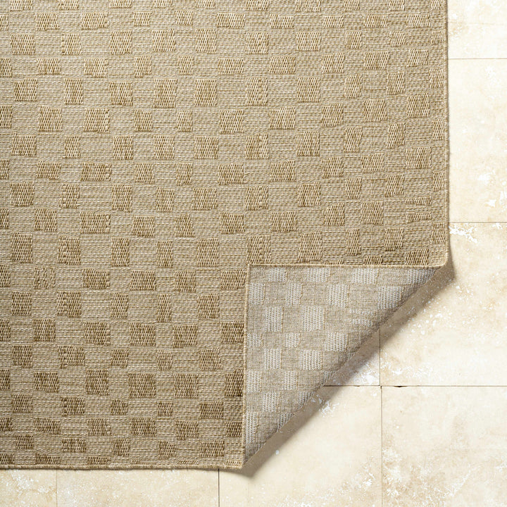 Arifah Contemporary Geometrical Brown And Beige Outdoor Area Rug