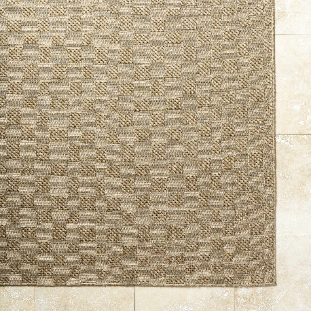 Arifah Contemporary Geometrical Brown And Beige Outdoor Area Rug