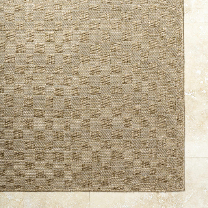 Arifah Contemporary Geometrical Brown And Beige Outdoor Area Rug