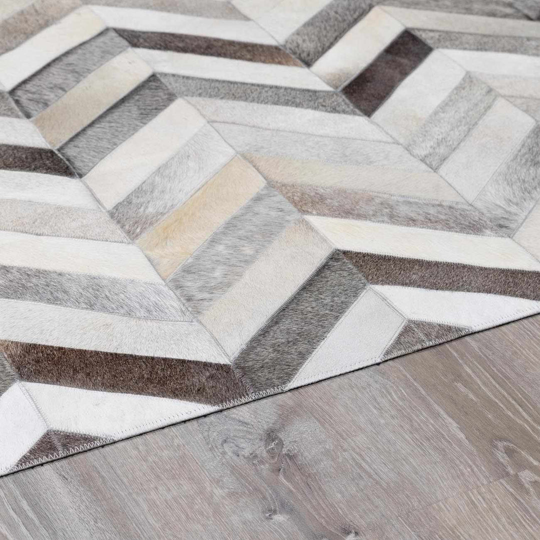Bristolville Modern Style Gray And Ivory Area Rug