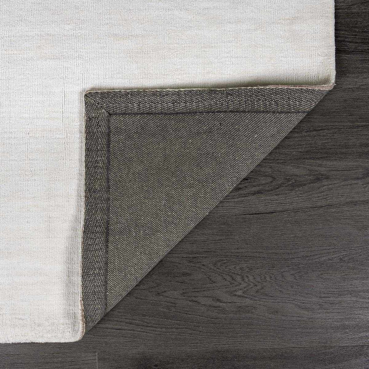 Brownsdale Modern Solid Design White Hand Loom Area Rug