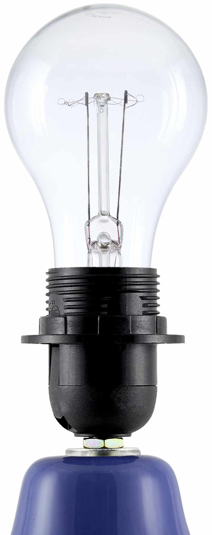Beitbridge Contemporary Navy Ceramic Table Lamp – Linen & Polyester Shade