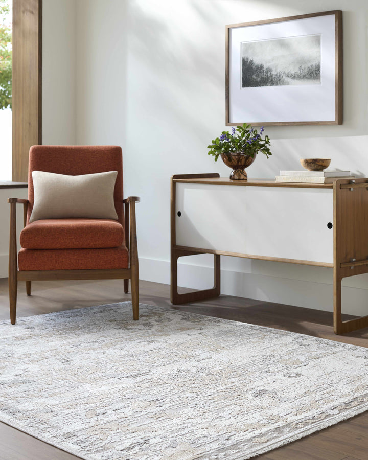 Aldona Traditional Style Ivory And Brown Area Rug