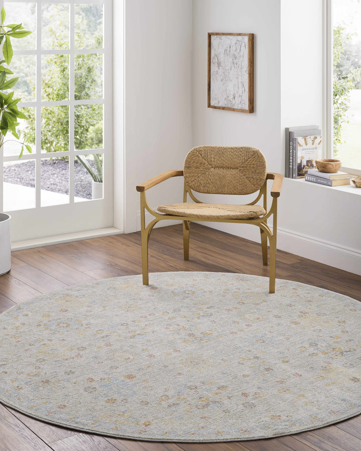 Burcu Traditional Oushak Design Beige And Gray Area Rug