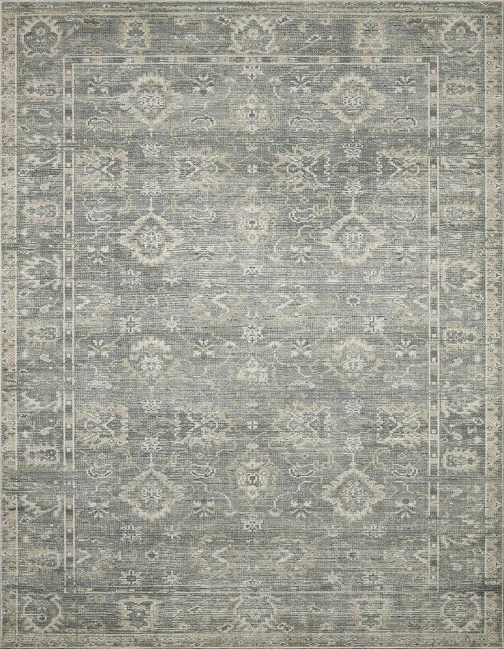 Bricen Traditional Oushak Design Gray Area Rug