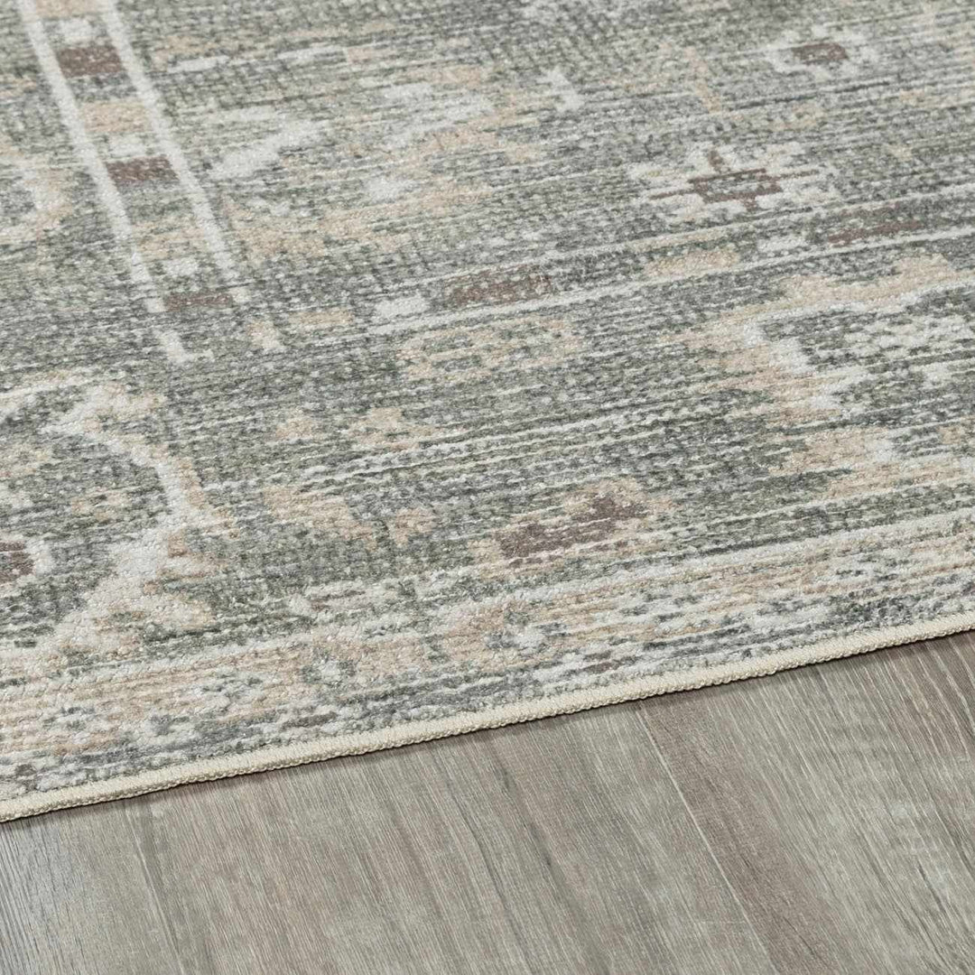Bricen Traditional Oushak Design Gray Area Rug