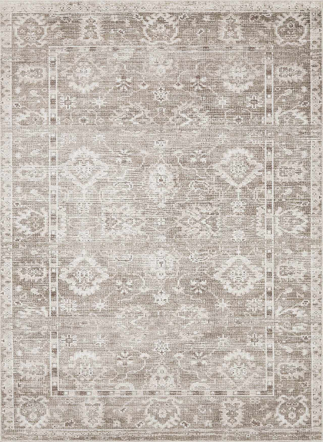Bricen Traditional Oushak Design Brown Area Rug