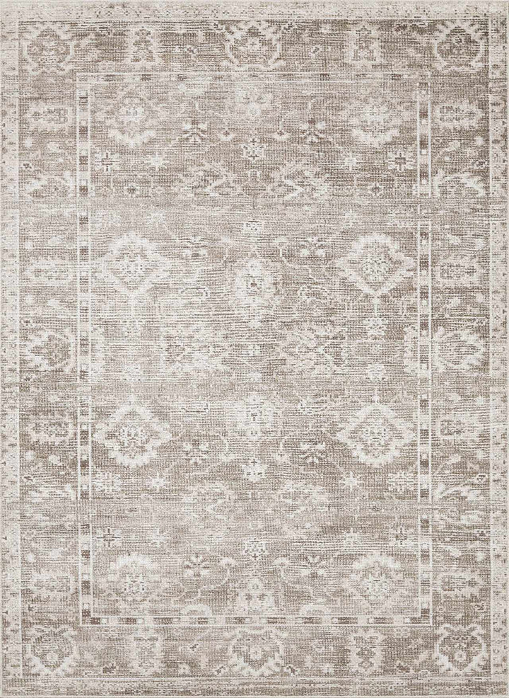 Bricen Traditional Oushak Design Brown Area Rug