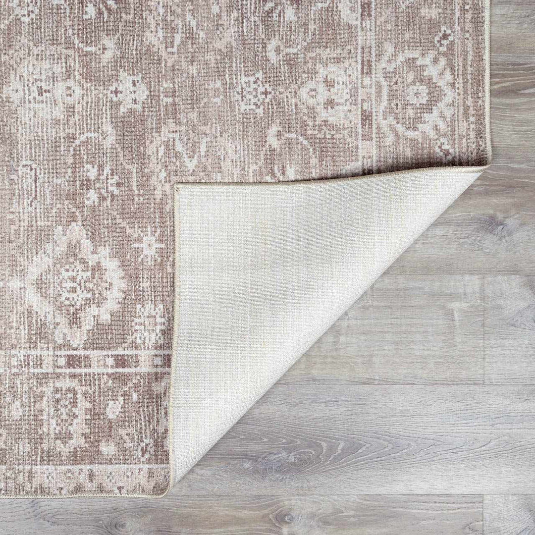 Bricen Traditional Oushak Design Brown Area Rug
