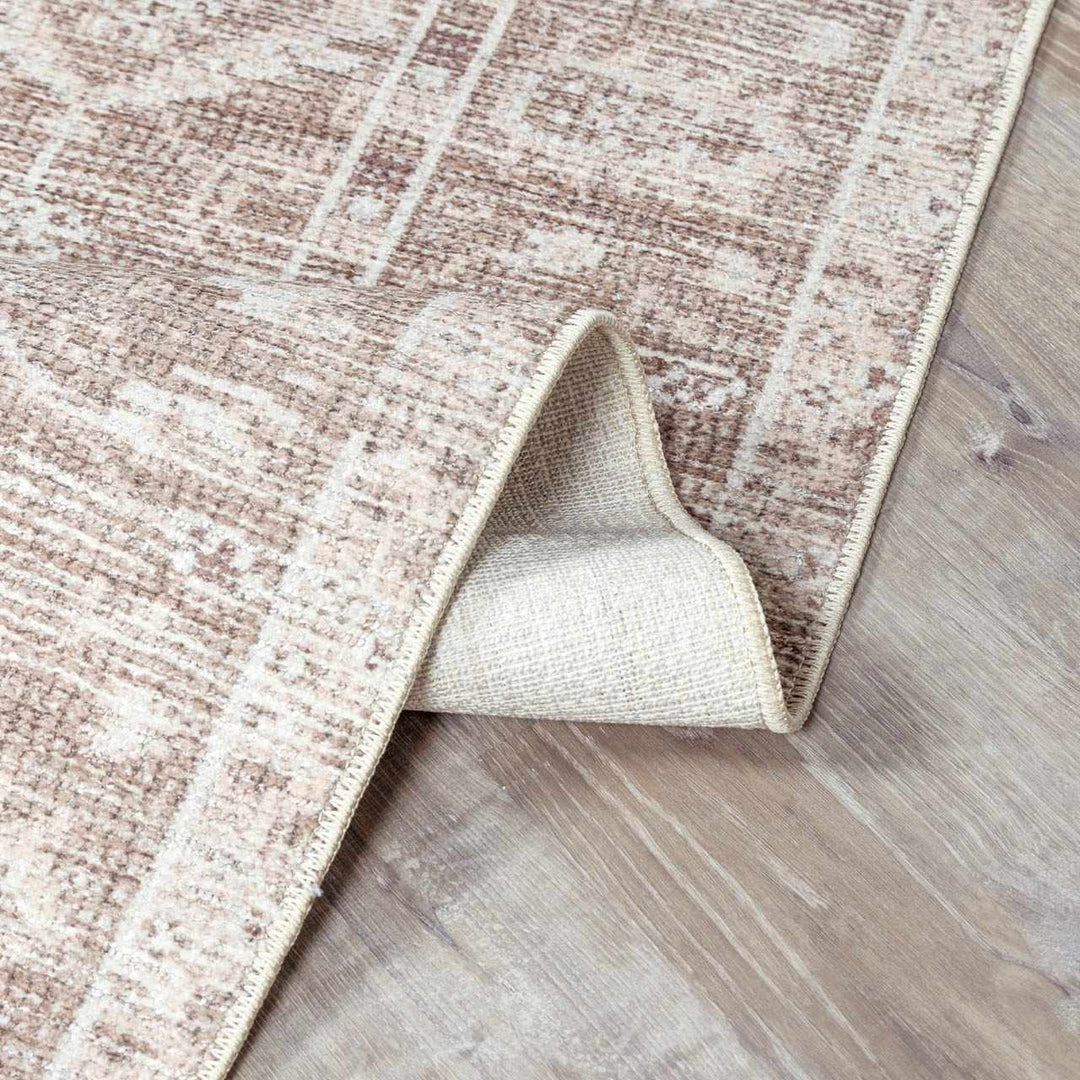 Bricen Traditional Oushak Design Brown Area Rug