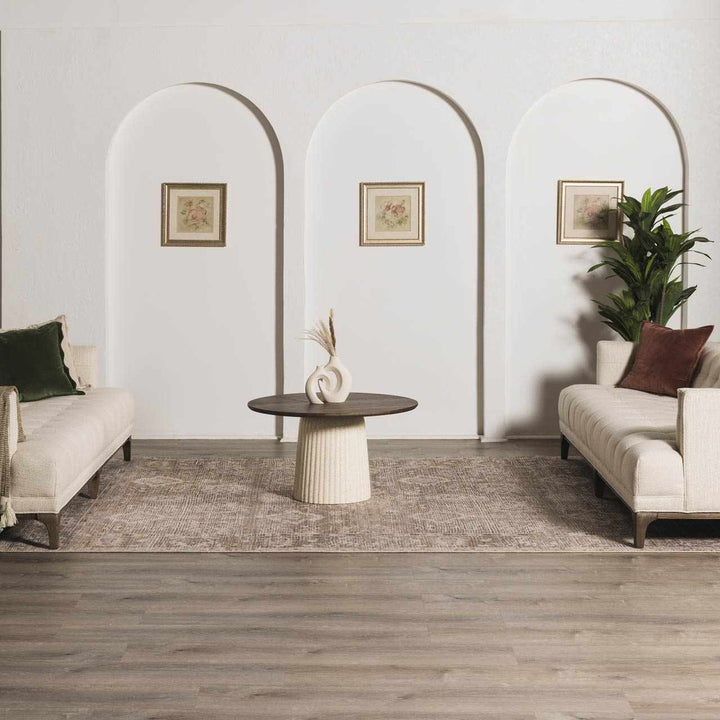 Bricen Traditional Oushak Design Brown Area Rug