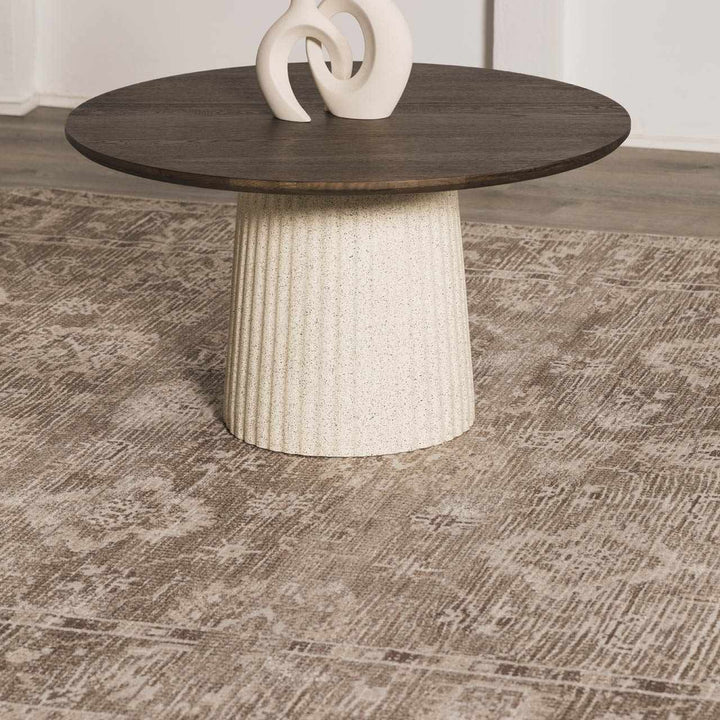 Bricen Traditional Oushak Design Brown Area Rug