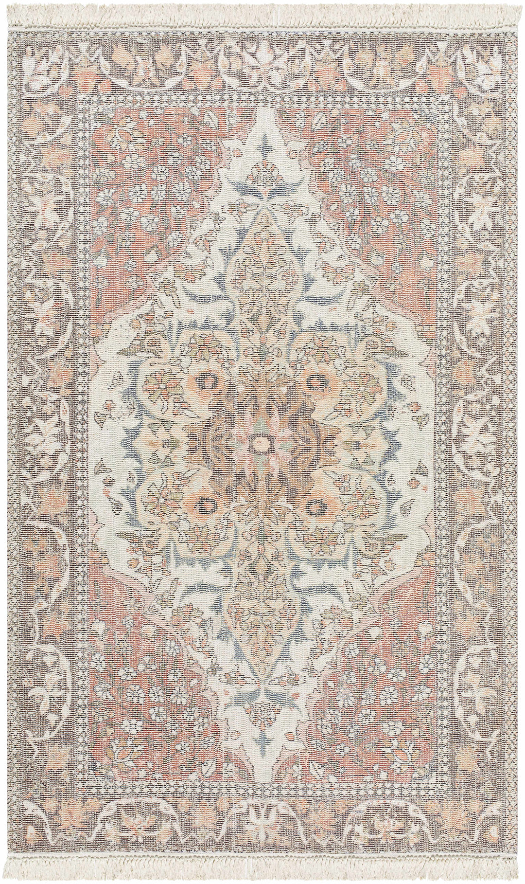 Bohdan Traditional Rust And Ivory Rug