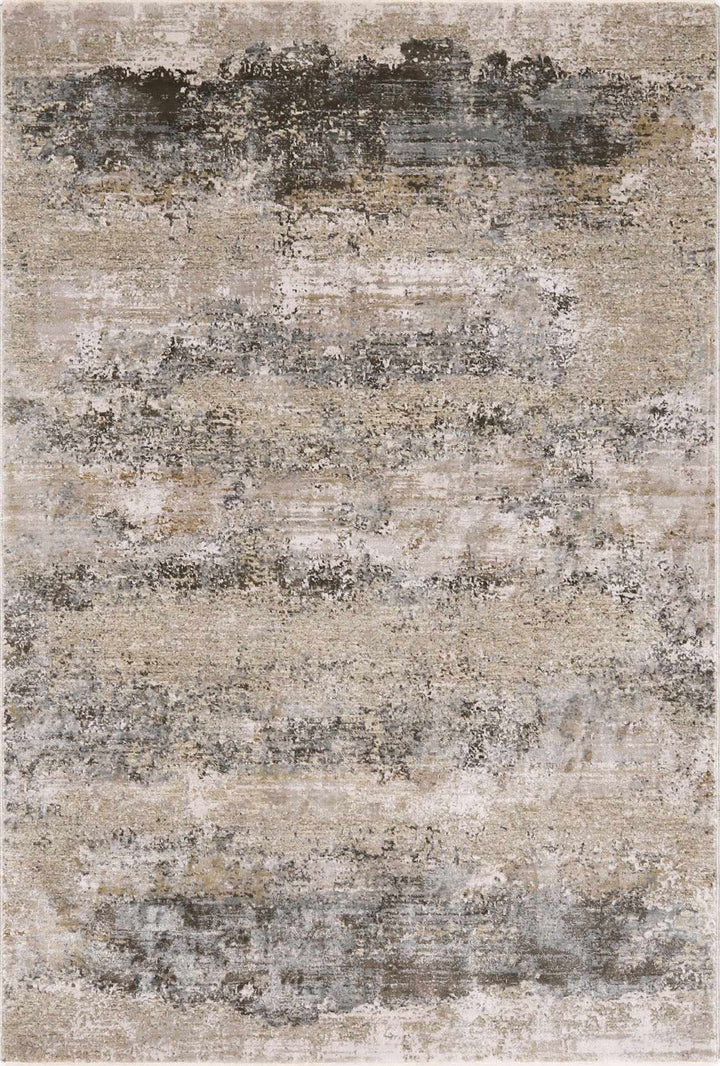Bowdoinham Modern Abstract Design Gray And Beige Area Rug