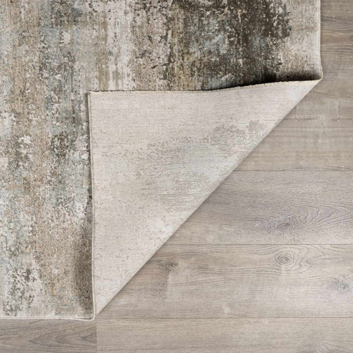 Bowdoinham Modern Abstract Design Gray And Beige Area Rug