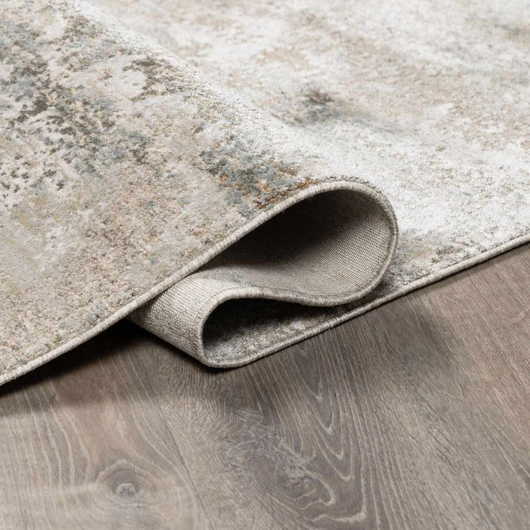 Bowdoinham Modern Abstract Design Gray And Beige Area Rug