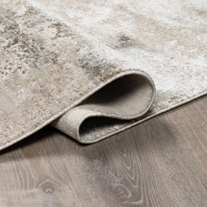 Bowdoinham Modern Abstract Design Gray And Beige Area Rug