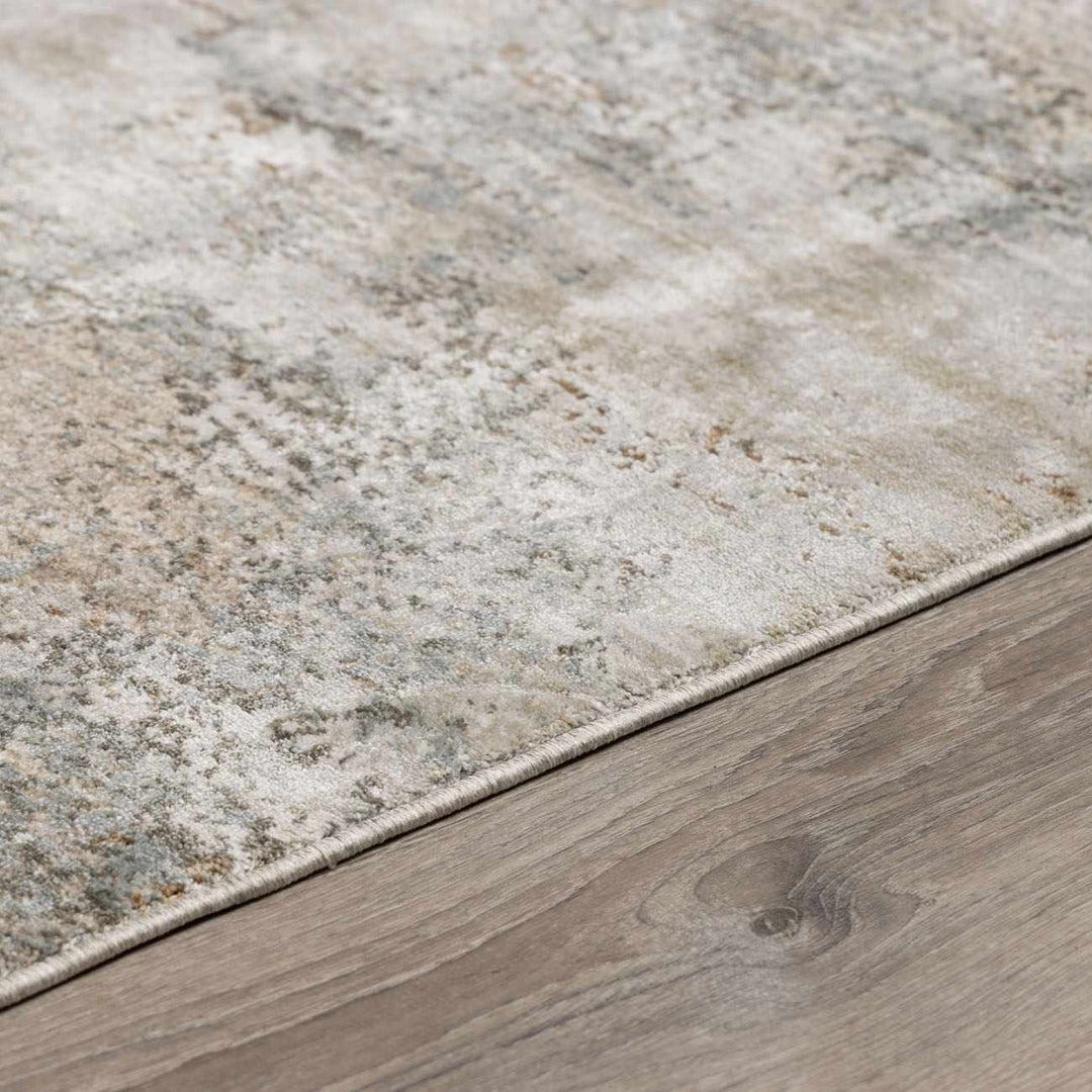 Bowdoinham Modern Abstract Design Gray And Beige Area Rug