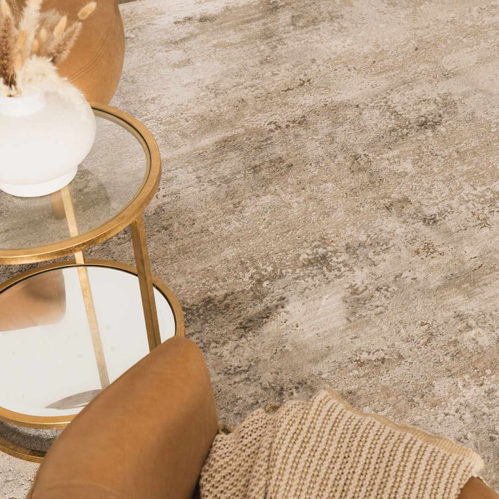 Bowdoinham Modern Abstract Design Gray And Beige Area Rug