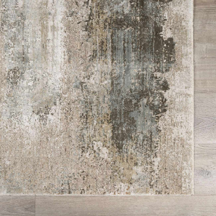 Bowdoinham Modern Abstract Design Gray And Beige Area Rug