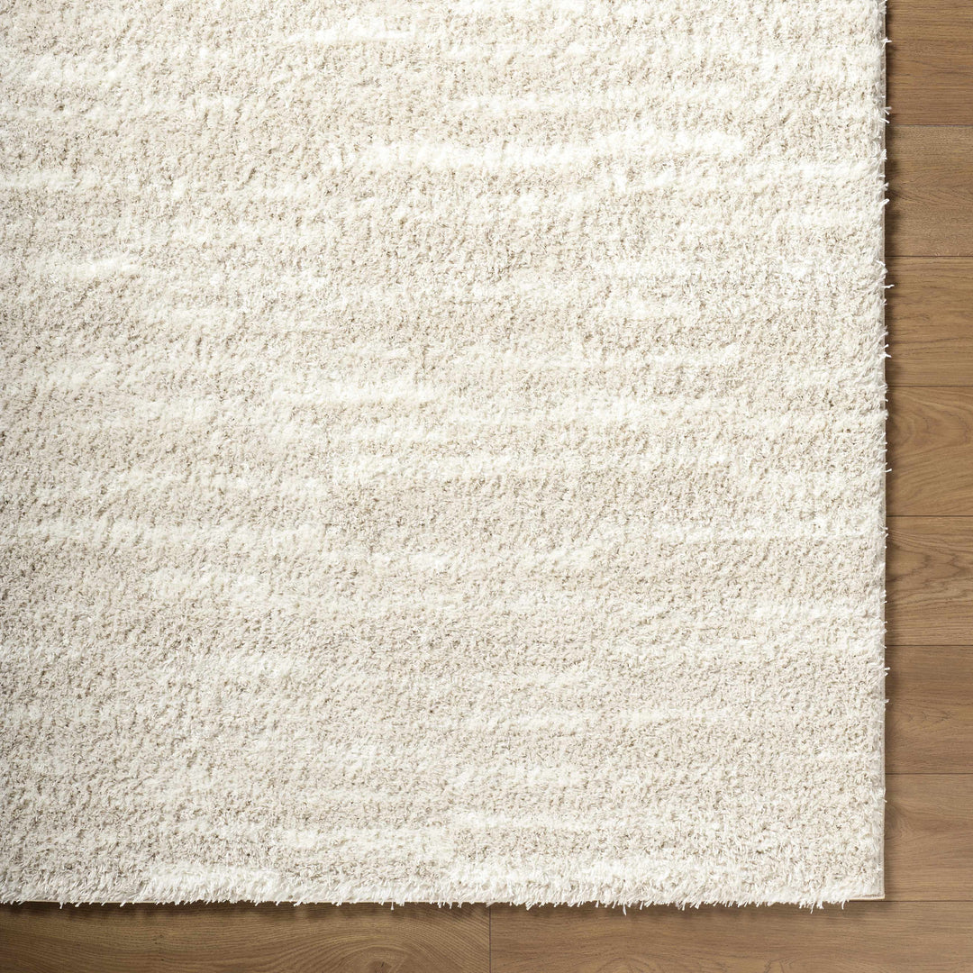 Benjen Contemporary Abstract Ivory And Beige Rug