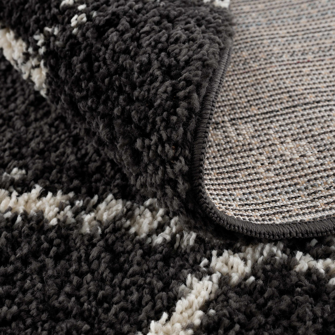 Ayden Black And Beige Modern Style Area Rug