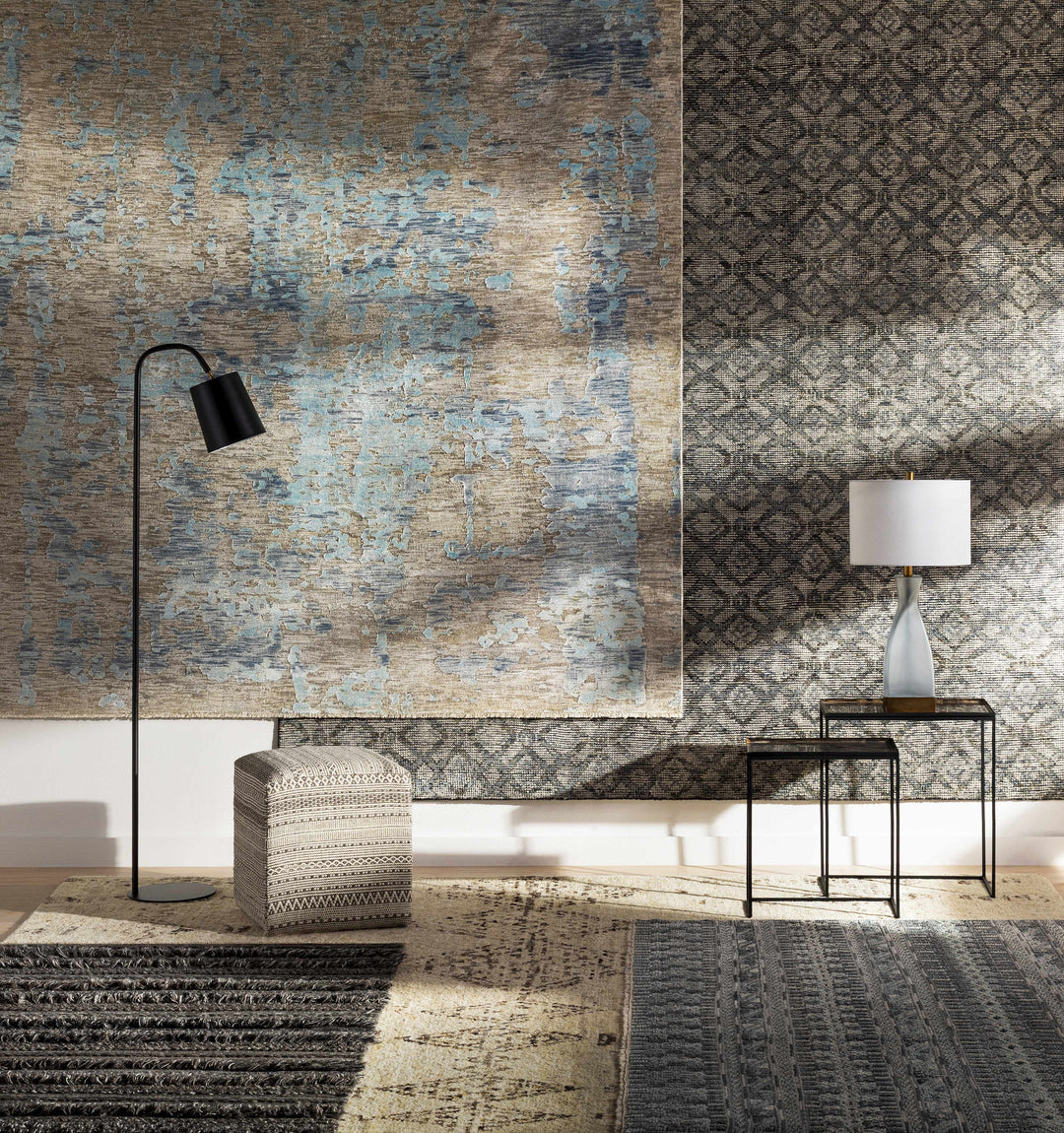 Normanhurst Modern Style Gray Hand Knotted Area Rug