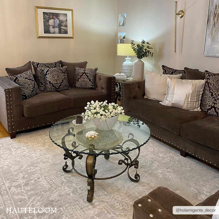 Bolsover Traditional Style Beige And Ivory Area Rug