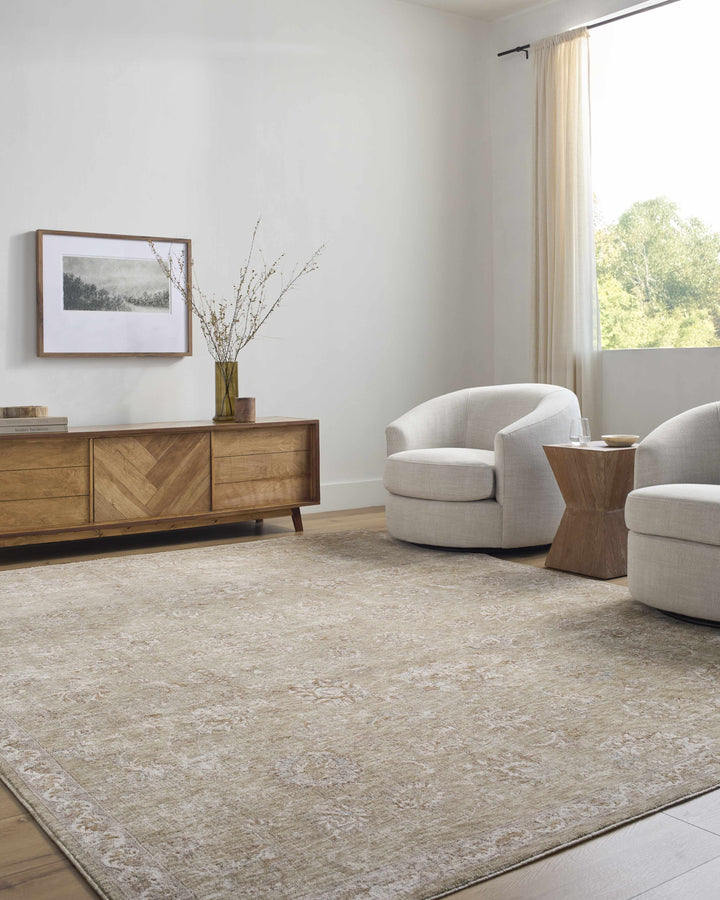 Chyron Traditional Tan And Beige Rug